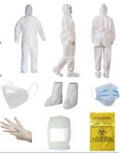 High Performance PPE Kit - 100 GSM Non Woven Material , White Color , Custom Size , Fully Impervious Disposable Protection & Non-Sterile