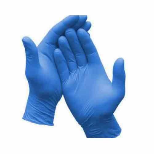 Blue Nitrile Disposable Plain Gloves