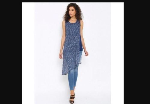 Blue Party Wear Indo Western Kurtis