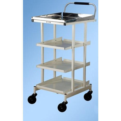 Mild Steel Four Wheel Drug Trolley