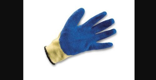 Blue Rubber Coated Cut Resistant Safety Gloves