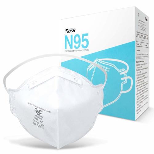 Disposable N95 Respirator Face Mask - NIOSH Approved, 95% Filtration Efficiency Against Non-Oil Based Particles, Adjustable Nose Clip, Latex-Free, Multi-Layer Protection for Covid-19 Virus Infection, Unisex