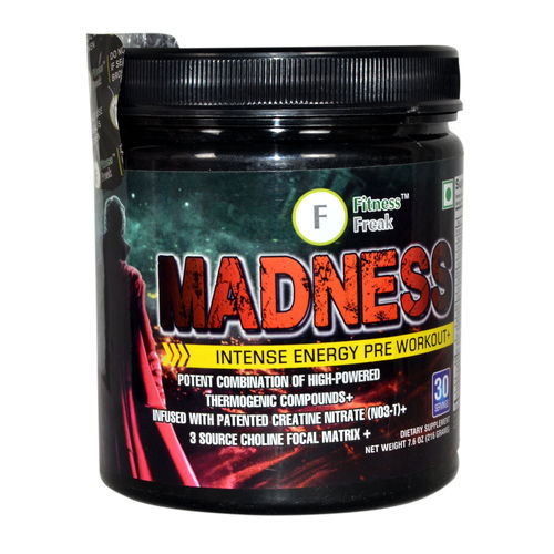 Madness Pre Intense Energy Pre Workout Health Supplement