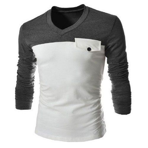 Grey Mens Hosiery Full Sleeves T-Shirt