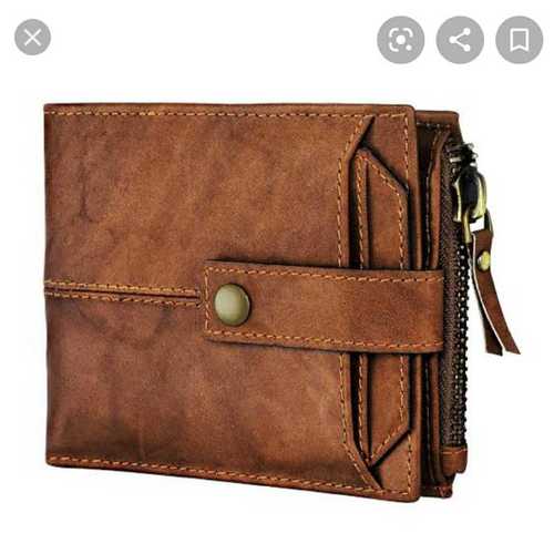 Men'S Brown Leather Wallets Size: Custom