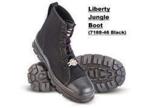 Leather Mens Black Jungle Boots