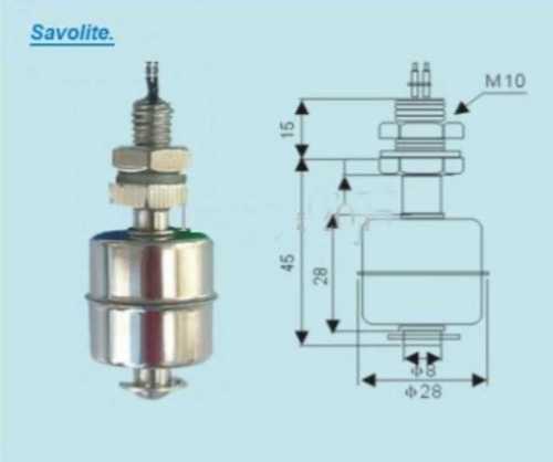 Silver Ss Magnetic Float Level Switch