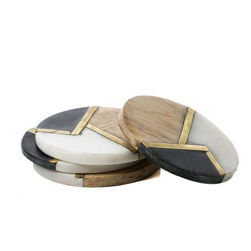 Wooden Round Tea Coasters