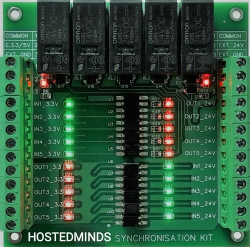 5 Channel 24V To 3.3V And 3.3V To 24V Plc Signal Level Voltage Conversion Board Base Material: Fr4