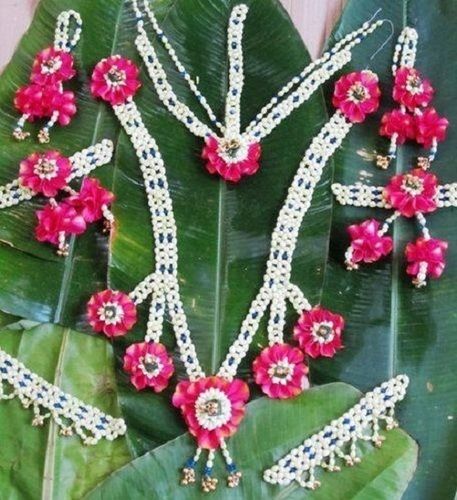 Bridal Flower Made Jewelry Set Gender: Women