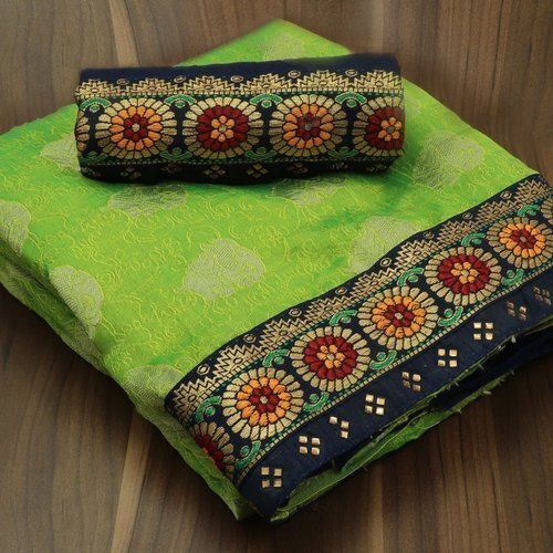 Embroidery Sana Blouse Saree With Blouse Piece