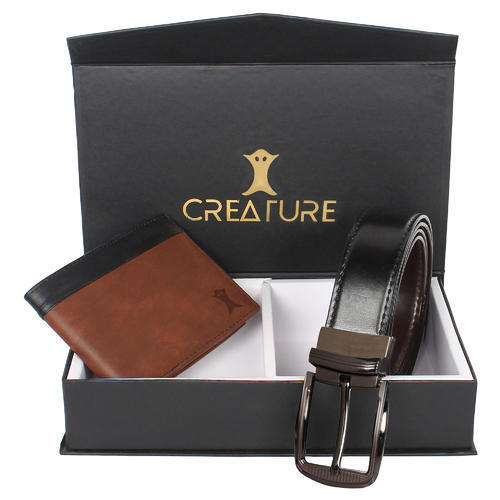 पुरुषों का ट्रेंडी बेल्ट और वॉलेट गिफ्ट सेट