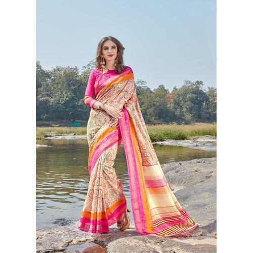 All Party Wear Silk Ruffle Saree