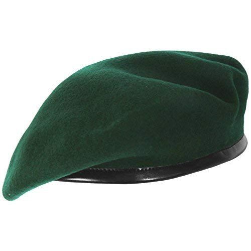 Green Woolen Plain Beret Caps