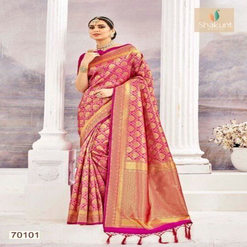 All Zardozi Work Ladies Silk Saree