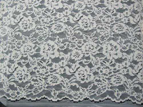 White Designer Cotton Lace Fabric 