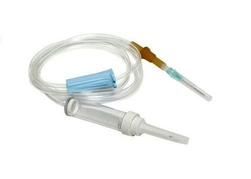 Disposable IV Infusion Set - 150 cm PVC Tube, Transparent PE Packaging | Crack Proof, Optimum Quality, Skin Friendly