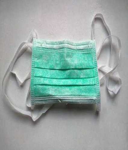 Rectangle Green Color Surgical Mask