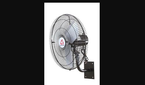 Black Industrial 1400 Rpm Electric Wall Mount Fan