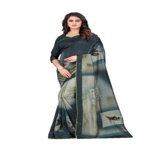 Stylish Party Wear Polyester Saree With Blouse Piece