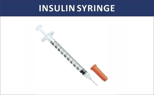 White Bold Marking Insulin Syringe