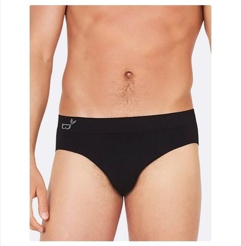 Mens Plain Black Brief