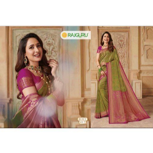 Rosy 412 Rajguru Ladies Sarees With Blouse Piece