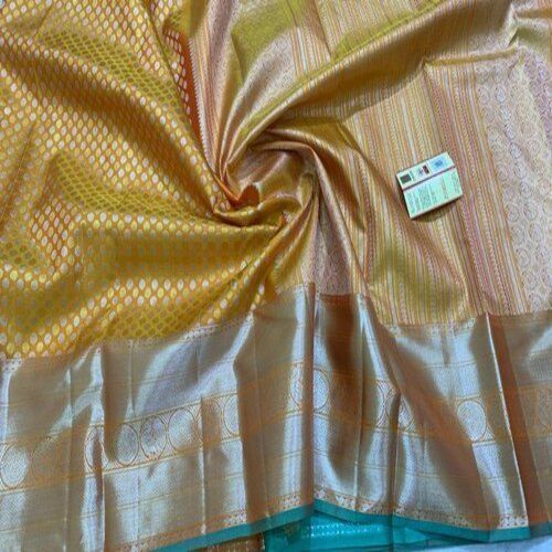 All Modern Look Kanjivaram Balaton Silk Saree With Blouse Piece