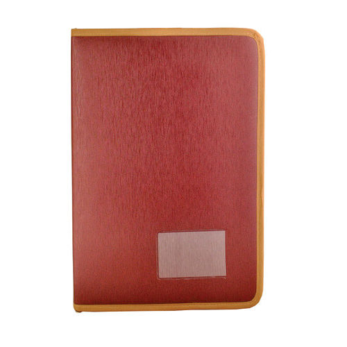 A4 Organizer Portfolio - Red - Granulated Leather