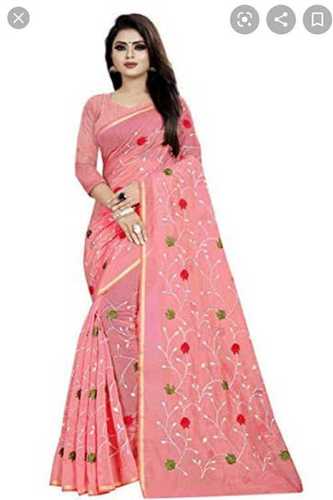 Anti Wrinkle Embroidery Saree