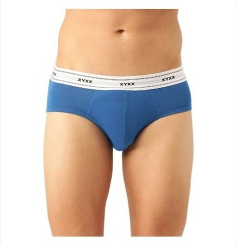 Sky Blue Mens Bamboo Cotton Antibacterial Solid Brief