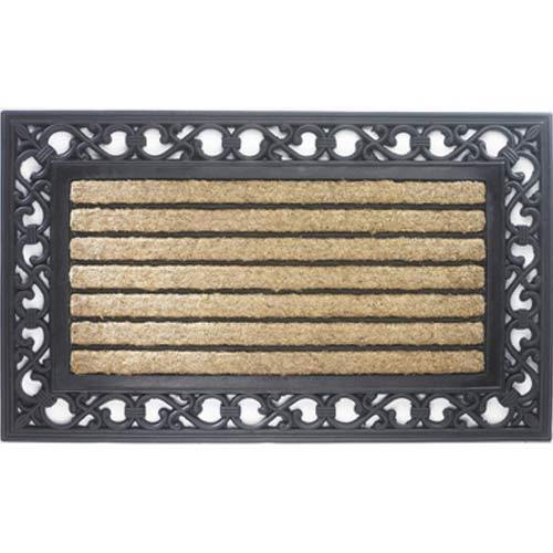 Outdoor And Indoor Rubber Door Coir Mat Back Material: Anti-Slip Latex