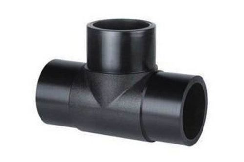 Round Plain Black Hdpe Plastic Pipe Tee