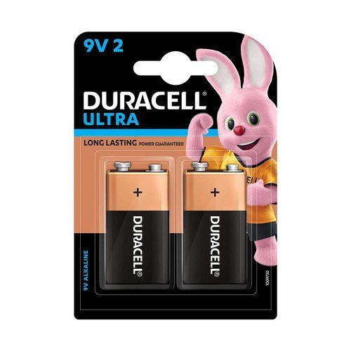 Duracell Ultra Alkaline 9V Batteries (Pack of 2)