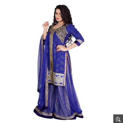 Designer Blue Silk Lehenga