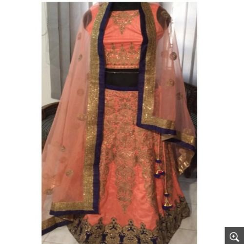 As Per Demand Golden Thread Embroidery Bridal Lehenga