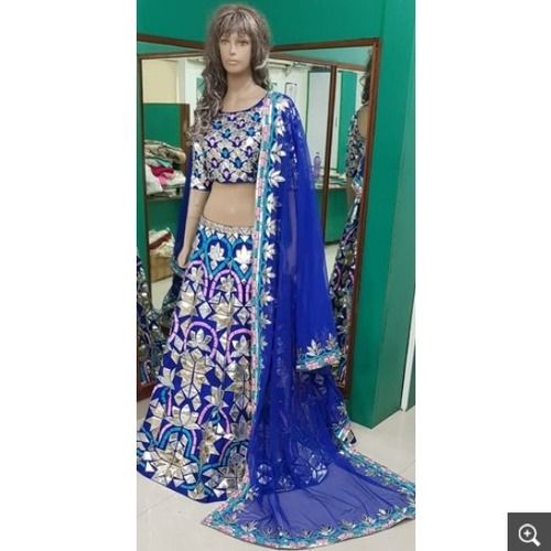 Ladies Designer Blue Bridal Lehenga