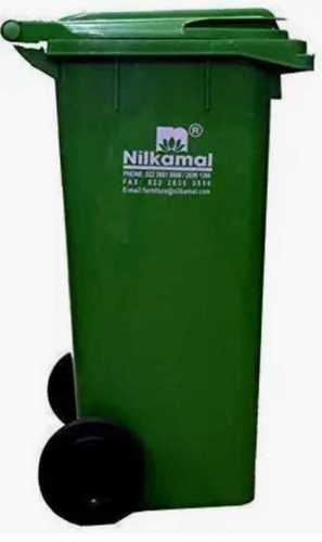 Green Plastic Dust Bins Trolley