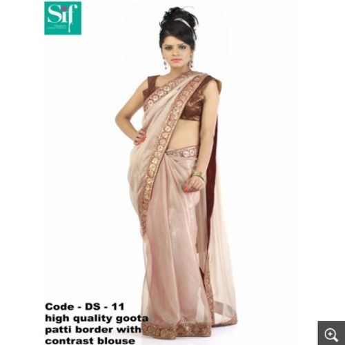 Womens Hand Embroidered Saree