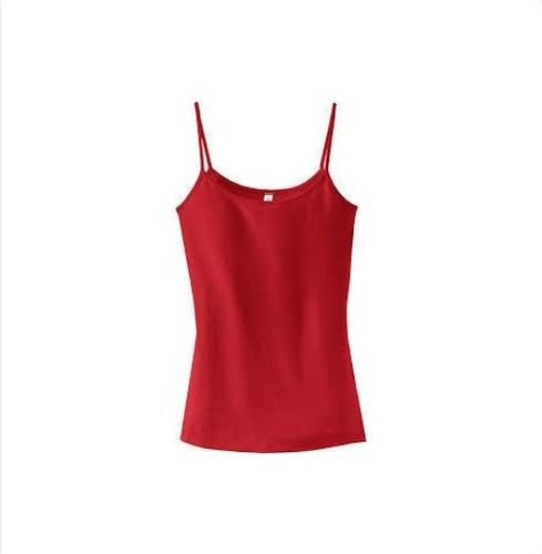 Cotton Ladies Plain Red Spaghetti