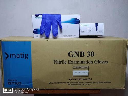 Matig Nitrile Exam Gloves - Blue Rubber, Full Finger Style | Comfortable, Disposable, Unisex Design for Cleaning, Examination, Food Service