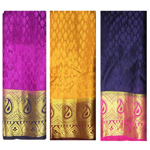 Party Wear Golden Zari Work Silk Saree