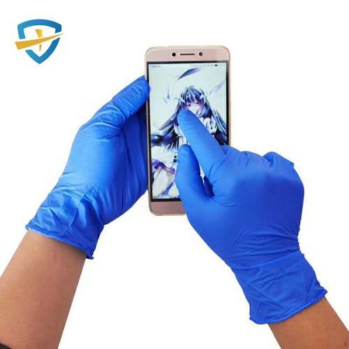 Blue Nitrile Rubber Disposable Gloves - Sizes S, M, L, XL | Powder-Free, Full Finger Spot Design for Medical, Food, and Beauty Applications