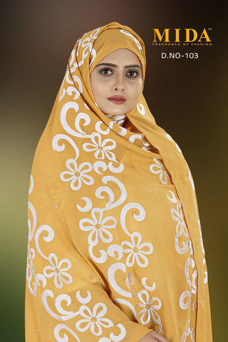 Chiffon and Georgette Embroidered Scarf