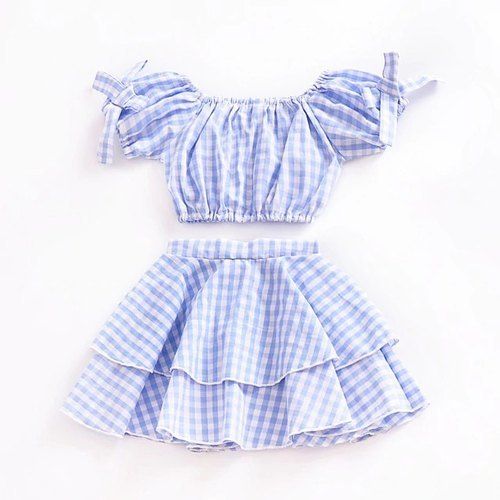 Kids Checkered Skirt Top Gender: Girls