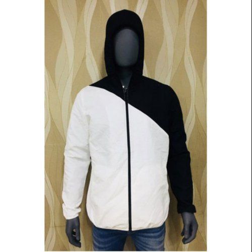 Black And White Mens Designer Full Sleeve Jacket