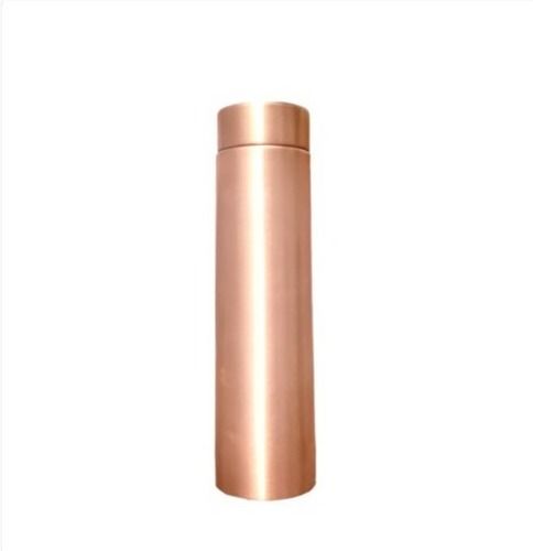 Cylindrical Copper Water Bottle Height: 12 Inch (In)