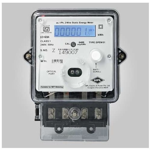 White And Black Hpl 1 Phase Net Solar Meter