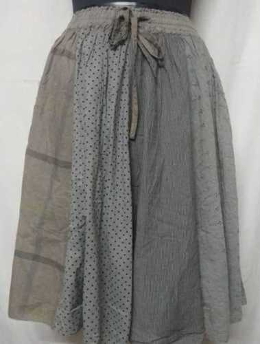 Grey Ladies Plain Cotton Skirts