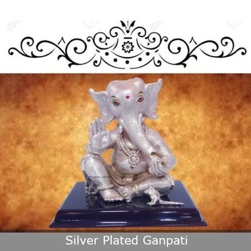 Silver Plated Ganpati Idol
